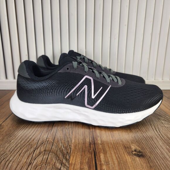 New Balance 520 v8 Womens Sz 8.5 Black White Running Gym Sneakers Shoes W520LB8 - Picture 2 of 11